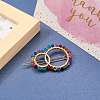 Alloy Hollow Geometric Natural Agate Beads Hair Barrettes PHAR-JH00059-01-3