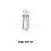 Brass Micro Pave Clear Cubic Zirconia Cabochons MRMJ-T015-43P-04-2