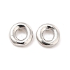 Brass Hollow Out Initial Letter Stud Earrings for Women EJEW-A044-01P-O-1