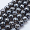 Electroplated Natural Agate Beads Strands G-G749-01D-8mm-1