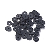 Flat Round Handmade Polymer Clay Beads CLAY-R067-8.0mm-42-4