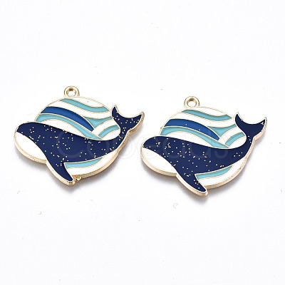 Eco-Friendly Alloy Enamel Pendants ENAM-Q437-033-NR-1