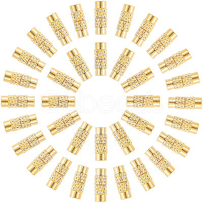 Column Brass Screw Clasps KK-PH0035-95G-1