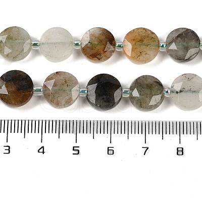 Natural Green Rutilated Quartz Beads Strands G-C116-A24-01-1