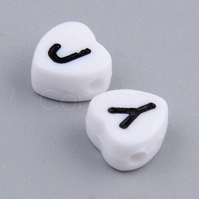 White Opaque Acrylic Enamel Beads MACR-SZ0001-28-1