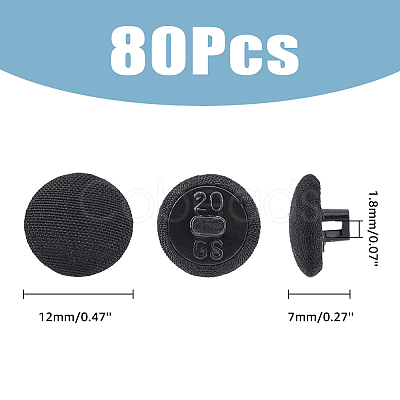 SUPERFINDINGS 80Pcs 1-Hole Silk & Plastic Shank Buttons FIND-FH0008-90A-1