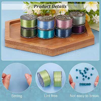 Nylon Beading Thread NWIR-WH0005-10K-1