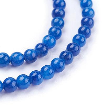 Natural Yellow Jade Beads Strands G-G598-4mm-YXS-1