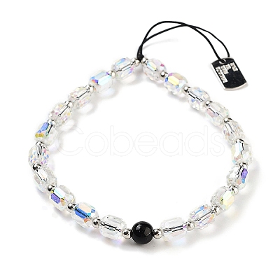 Stainless Steel & Glass Beads Mobile Straps AJEW-H153-05P-1