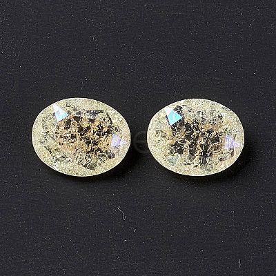 Crackle Moonlight Style K9 Glass Rhinestone Cabochons RGLA-J020-B-IO-1