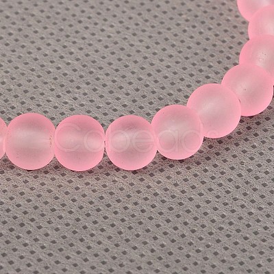 Stretchy Frosted Glass Beads Kids Charm Bracelets for Children's Day BJEW-JB01769-06-1