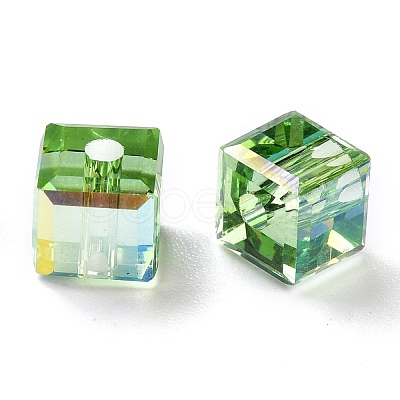 Electroplate Transparent Glass Beads EGLA-B003-01A-06-1