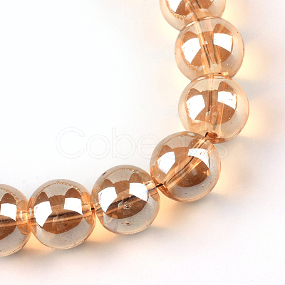 Electroplate Glass Beads Strands EGLA-Q062-4mm-A12-1