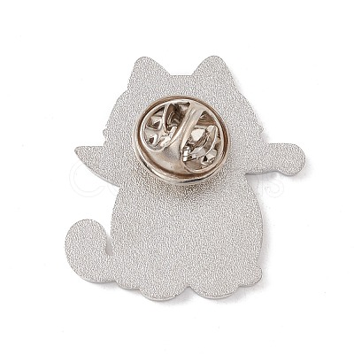 Cat with Knife Enamel Pin JEWB-E016-18P-02-1