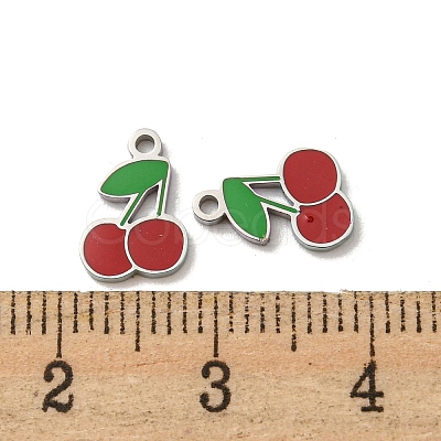 304 Stainless Steel Enamel Charms STAS-L022-006P-1