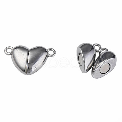 Non-Tarnish 304 Stainless Steel Magnetic Clasps X-STAS-N087-55-55P-1