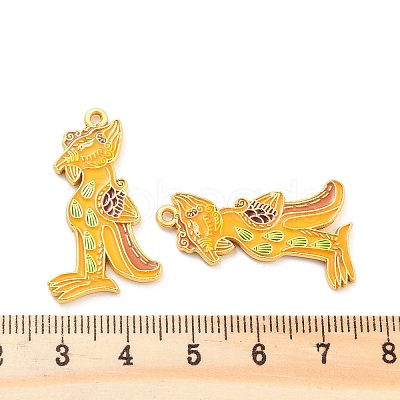 Alloy Enamel Pendants PALLOY-S185-03G-1