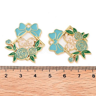 Rack Plating Alloy Enamel Pendants FIND-Q099-04B-02-1