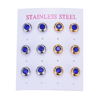 304 Stainless Steel Stud Earrings EJEW-L251-A04-1