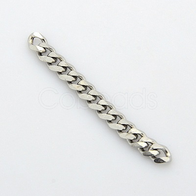 Tarnish Resistant Men's Jewelry Making 201 Stainless Steel Curb Chains CHS-A003B-1.5mm-1