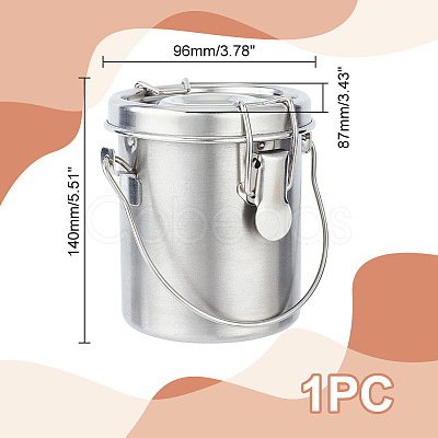 201 Stainless Steel Portable Retractable Buckets AJEW-WH0270-184-1