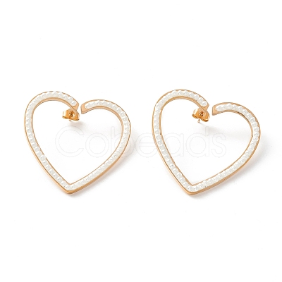 Open Heart Stud Earrings for Women STAS-K237-02RG-1