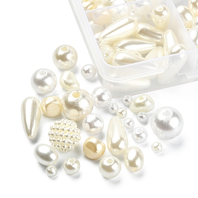 Imitation Pearl Acrylic Beads & ABS Plastic Imitation Pearl Beads DIY-FS0003-31-1