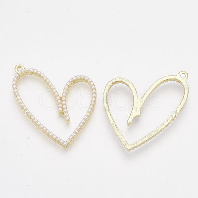 ABS Plastic Imitation Pearl Pendants PALLOY-T071-033-1