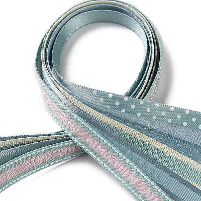 18 Yards 6 Styles Polyester Ribbon SRIB-Q022-F08-1