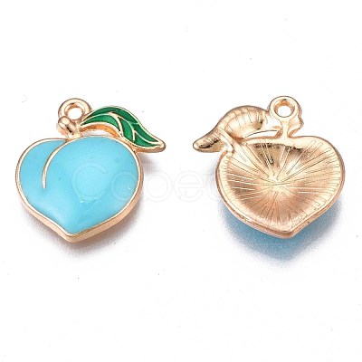 Rack Plating Alloy Enamel Pendants ENAM-S126-143B-1