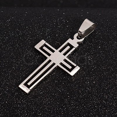 Tarnish Resistant 201 Stainless Steel Cross Pendants STAS-I032-012-1