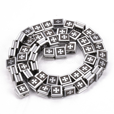 Electroplate Non-magnetic Synthetic Hematite Beads Strands G-Q986-009C-1