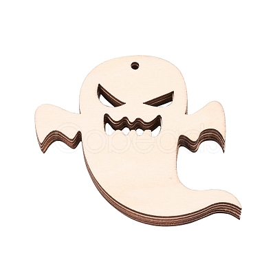 Ghost Shape Halloween Blank Wooden Cutouts Ornaments WOOD-L010-06-1