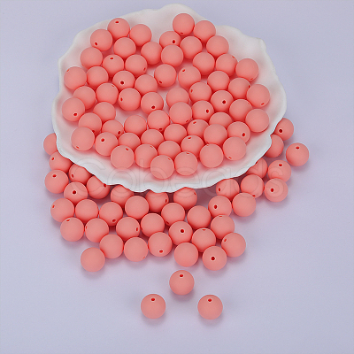 Round Silicone Focal Beads SI-JX0046A-108-1