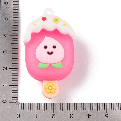 Ice Cream with Fruit PVC Plastic Pendants KY-S172-11B-1