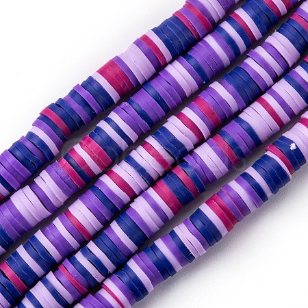 Handmade Polymer Clay Beads Strands CLAY-R089-6mm-T02B-28-1