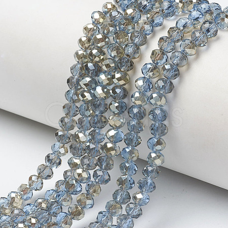 Electroplate Glass Beads Strands EGLA-A034-T1mm-K02-1
