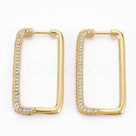 Rectangle Hoop Earrings for Girl Women EJEW-N099-001LG-NF-1