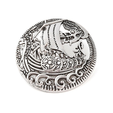 Tibetan Style Alloy Brooches JEWB-O016-03C-AS-1