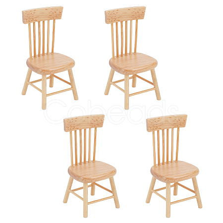 Mini Wood Chairs AJEW-WH0041-76B-1