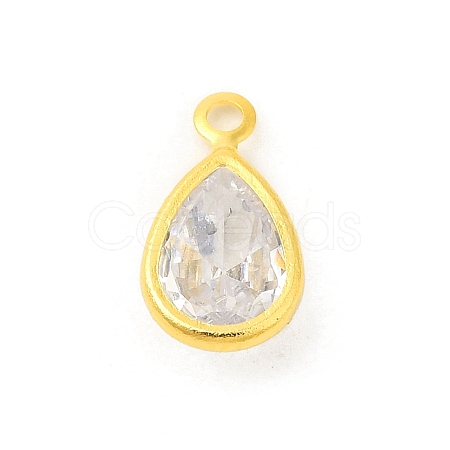 Real 18K Gold Plated Rack Plating Brass Micro Pave Cubic Zirconia Pendants Charms KK-S396-05G-1