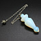 Opalite Cone Dowsing Pendulum Big Pendants, with Metal Findings, 240mm