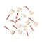 Alloy Enamel Pendants, Slice, Golden, for DIY Jewelry Making, Red, 24x8x3mm, Hole: 1.4mm