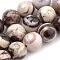 Natural Zebra Jasper Beads Strands, Round, 10mm, Hole: 1mm, about 40pcs/strand, 15.7 inch