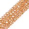 Electroplate Glass Beads Strands, AB Color Plated, Faceted, Rondelle, Goldenrod, 6x5mm, Hole: 1mm, about 84~85pcs/strand, 16.34~16.54 inch(41.5~42cm)