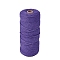 Cotton Macrame Cord, Round Macrame Rope for Wall Hangers, Boho Decorations, DIY Macrame Craft, Dark Violet, 3mm, about 109.36 Yards(100m)/Roll