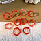 Resin Rings, Jwewly for Unisex, Nuggest, Red, Inner Diameter: 18mm, 10pcs/set