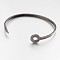 304L Stainless Steel Cuff Bangles, Gunmetal, 50x66mm, 3~12mm