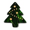 Christmas Theme Acrylic Big Pendants, Dark Green , Christmas Tree, 29x24x2mm, Hole: 1.5mm