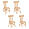 Mini Wood Chairs, Dollhouse Furniture Accessories, for Miniature Dinning Room, Wheat, 40x41x84mm